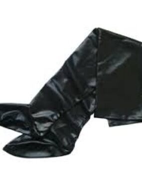 Black Pleather  Over-the-Knee leg warmers